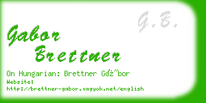 gabor brettner business card